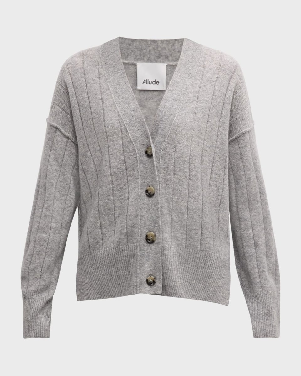 Cashmere-Silk Button-Down Cardigan