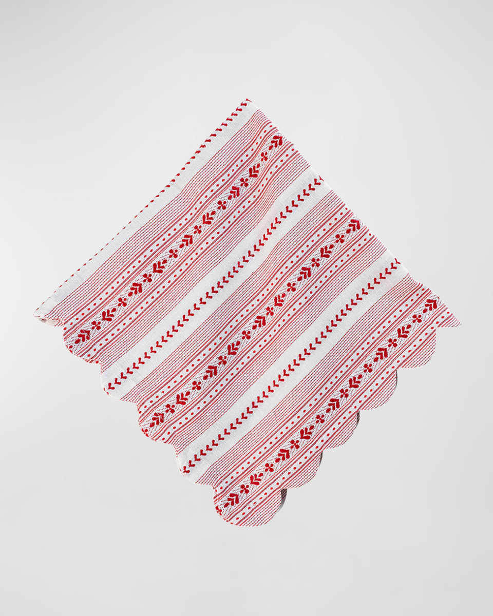 Villa Stripe Ruby Napkin