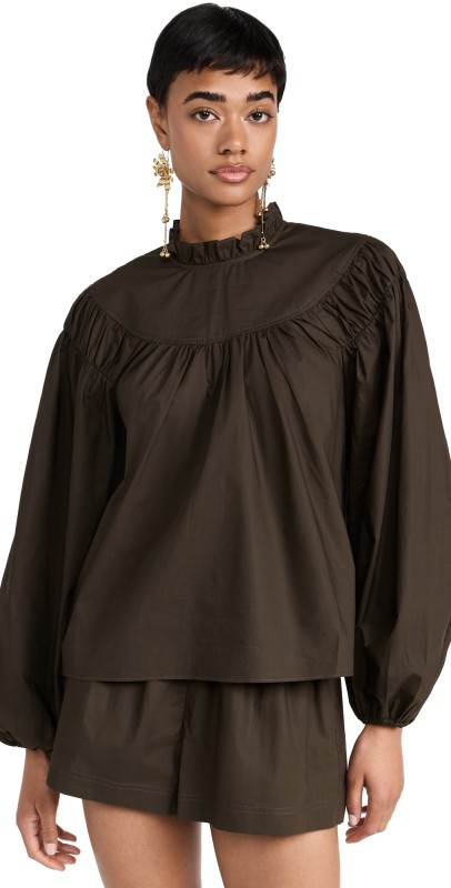 Ulla Johnson Ardith Blouse Militaire/Dark Green