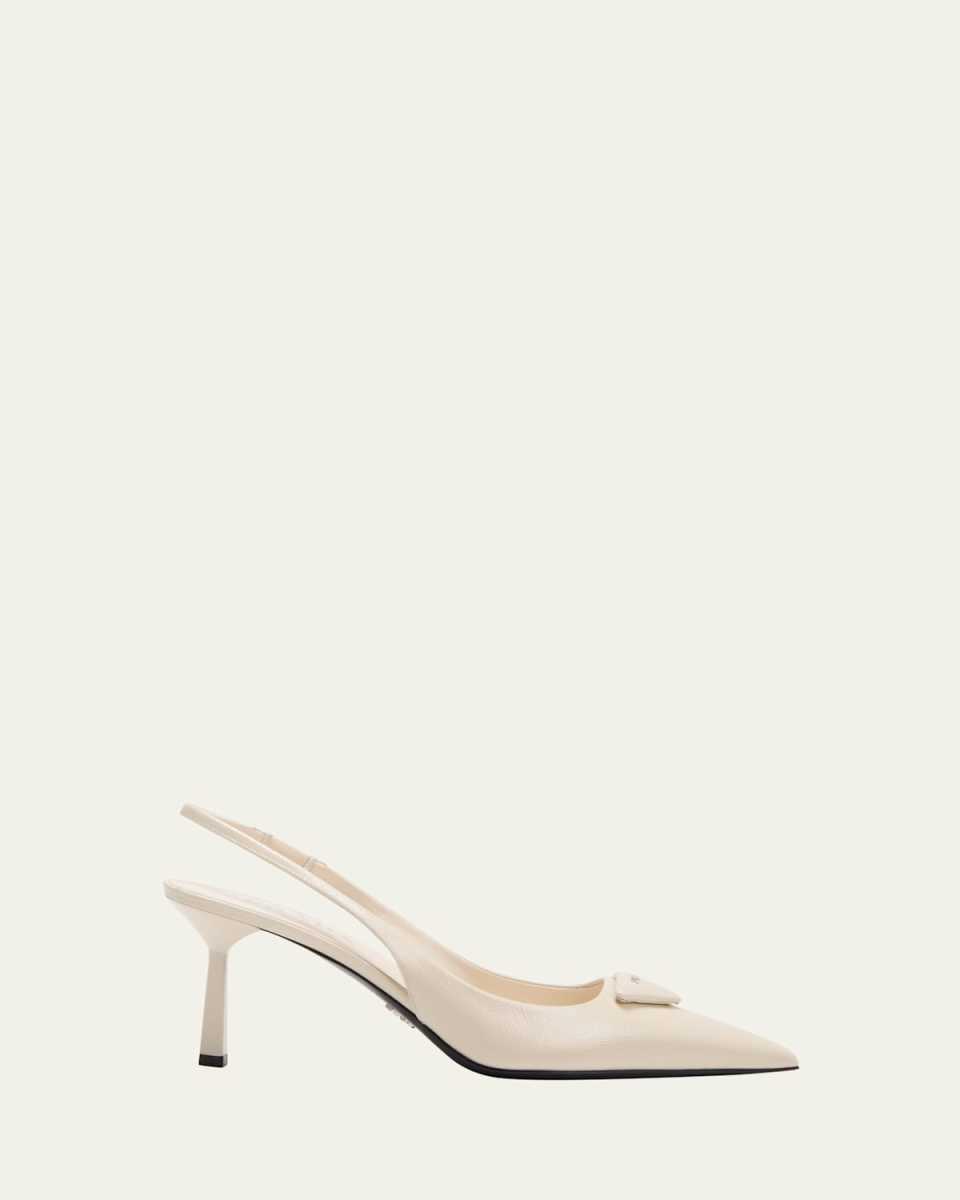 Vernice Leather Slingback Pumps