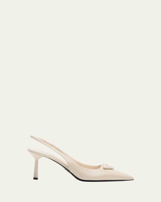 Vernice Leather Slingback Pumps