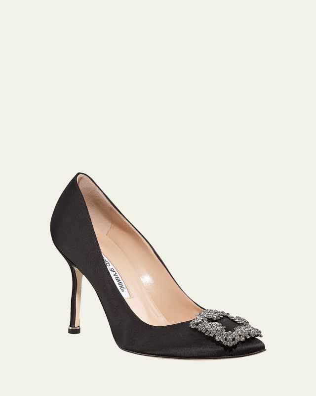 Hangisi 105mm Satin High-Heel Pumps