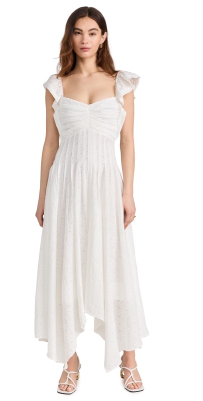 Ramy Brook Bria Dress White Springtime Burnout