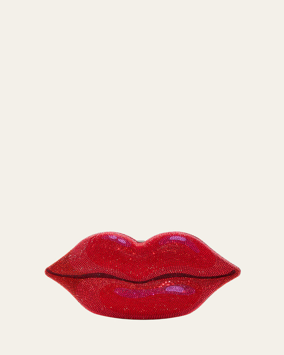 Hot Lips Crystal Clutch Bag