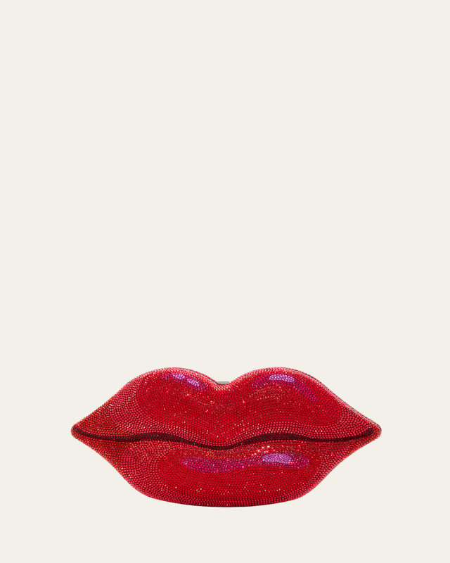 Hot Lips Crystal Clutch Bag
