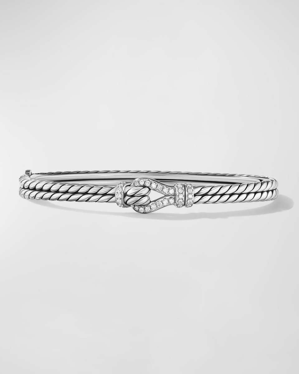 Thoroughbred Bracelet with Diamonds in Silver, 4.5