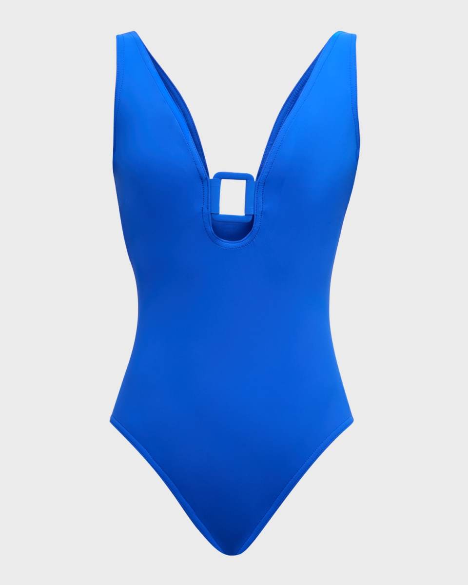 Juni V-Neck Silent Underwire One-Piece Swimsuit