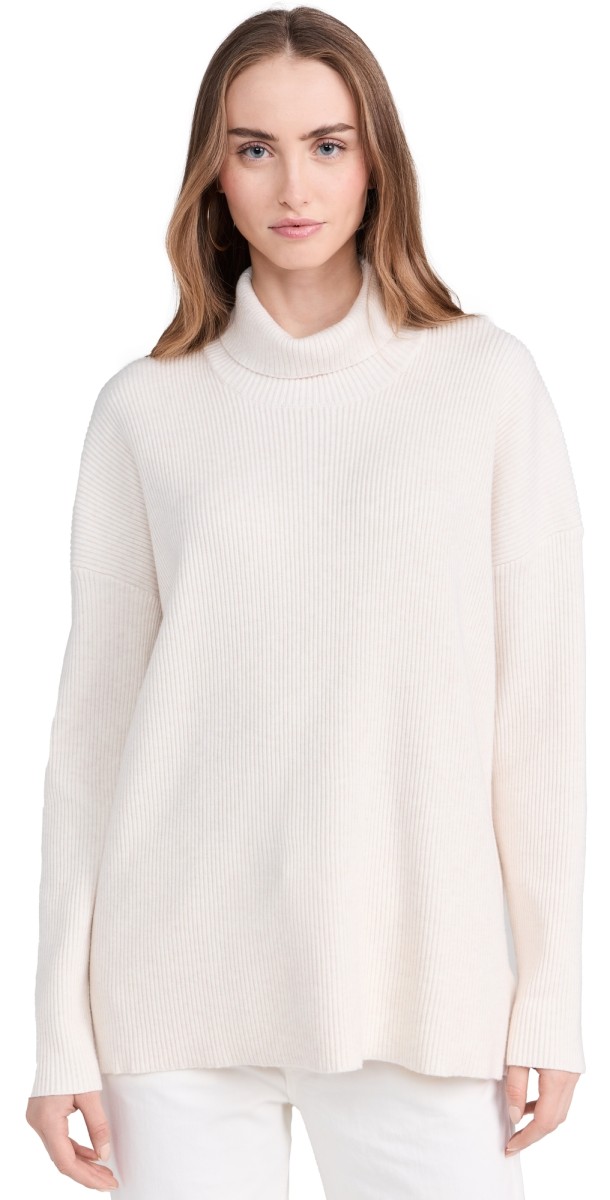 Splendid Splendid x Cella Jane T Neck Sweater Snow