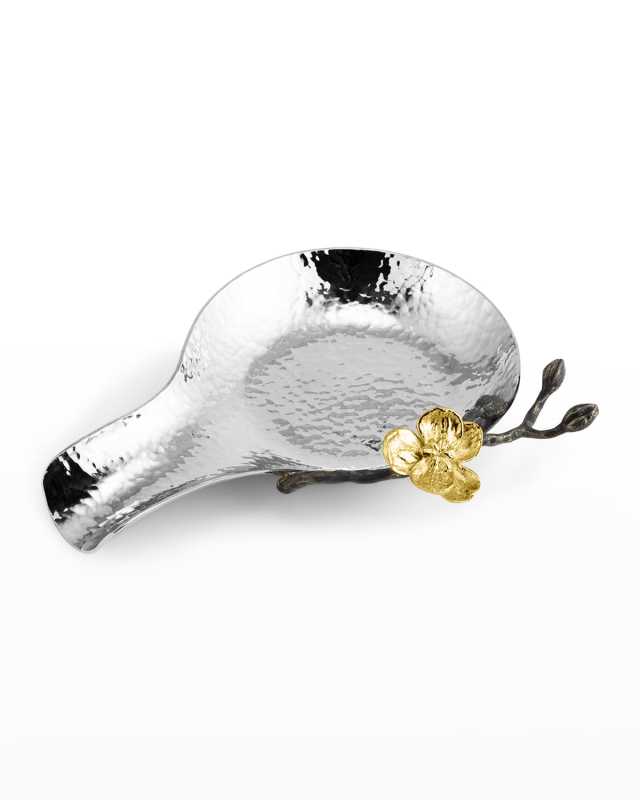 Gold Orchid Spoon Rest