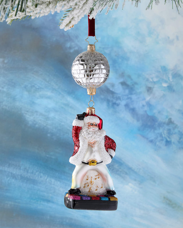 Dancing Disco Claus Christmas Ornament