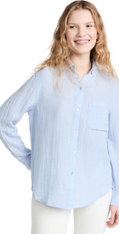 RAILS Gauze Ellis Shirt Bluebell