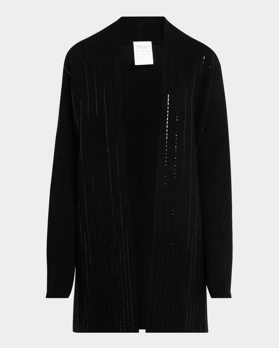 Cashmere Embellished Double-Knit Cardigan