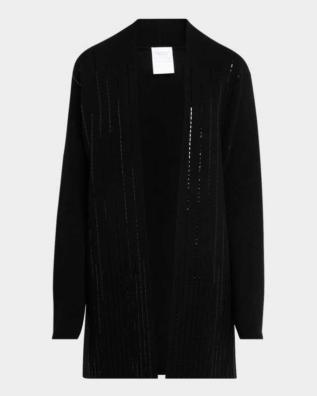 Cashmere Embellished Double-Knit Cardigan