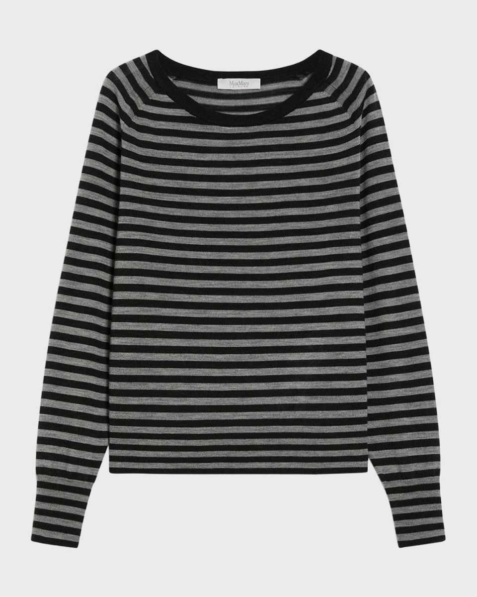 Quarry Striped Raglan-Sleeve Sweater