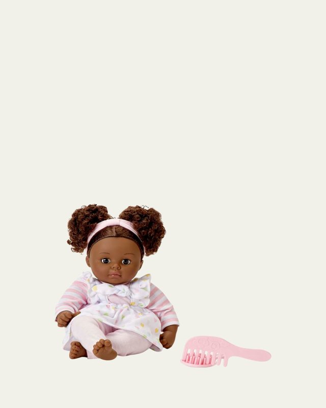 My Little Girl Polka Dot Pinafore Doll, 14"