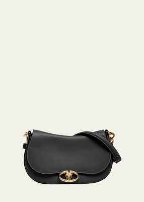 Valentino OHVAL Flap Leather Shoulder Bag