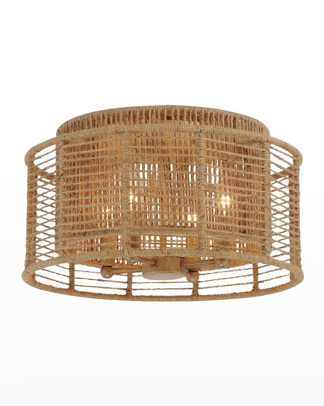 Jayna 4-Light Burnished Silver Ceiling Mount