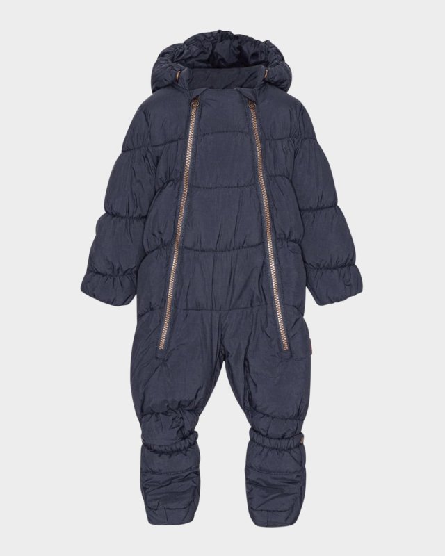 Boy's Hebe Puffer Bunting Suit, Size Newborn-
