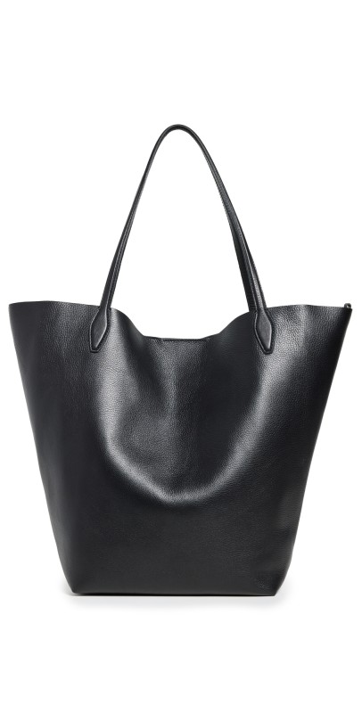 Madewell Oversized Soft Grain Shopper Tote True Black