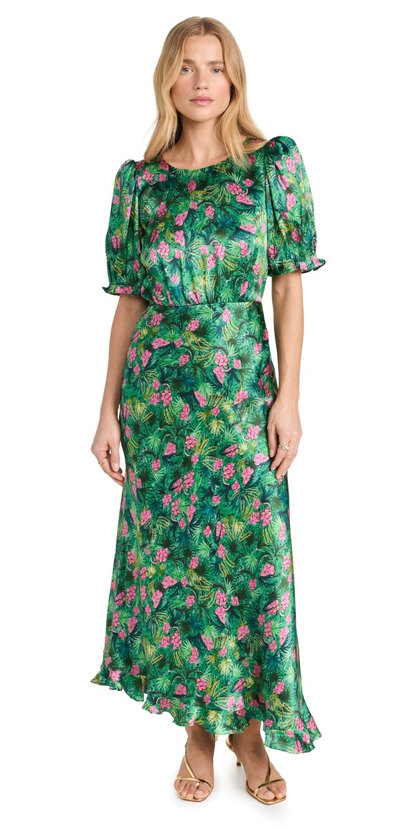 Saloni Vida D Dress Palmetto Fern