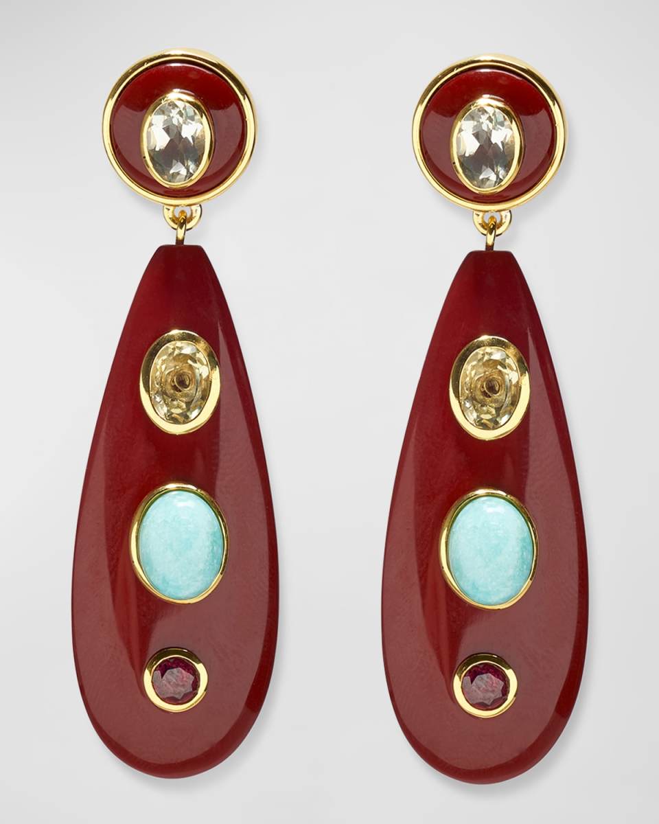 TORRE EARRINGS IN CHESTNUT