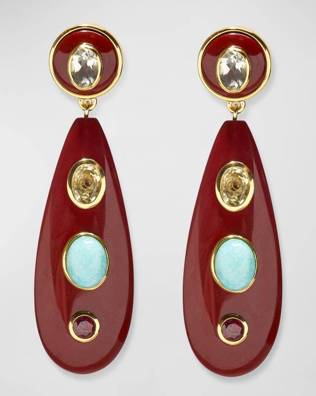TORRE EARRINGS IN CHESTNUT