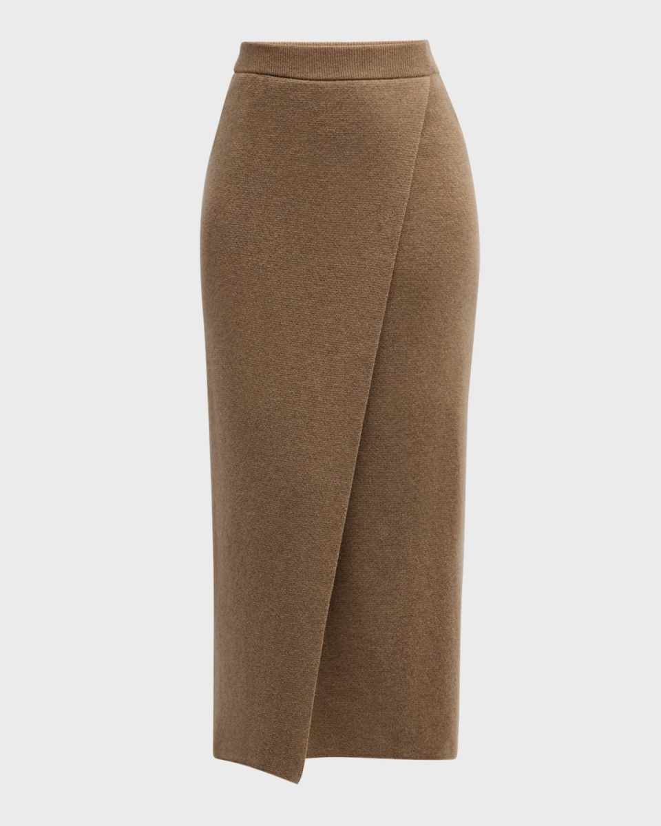 Umbria Wool-Cashmere Midi Skirt