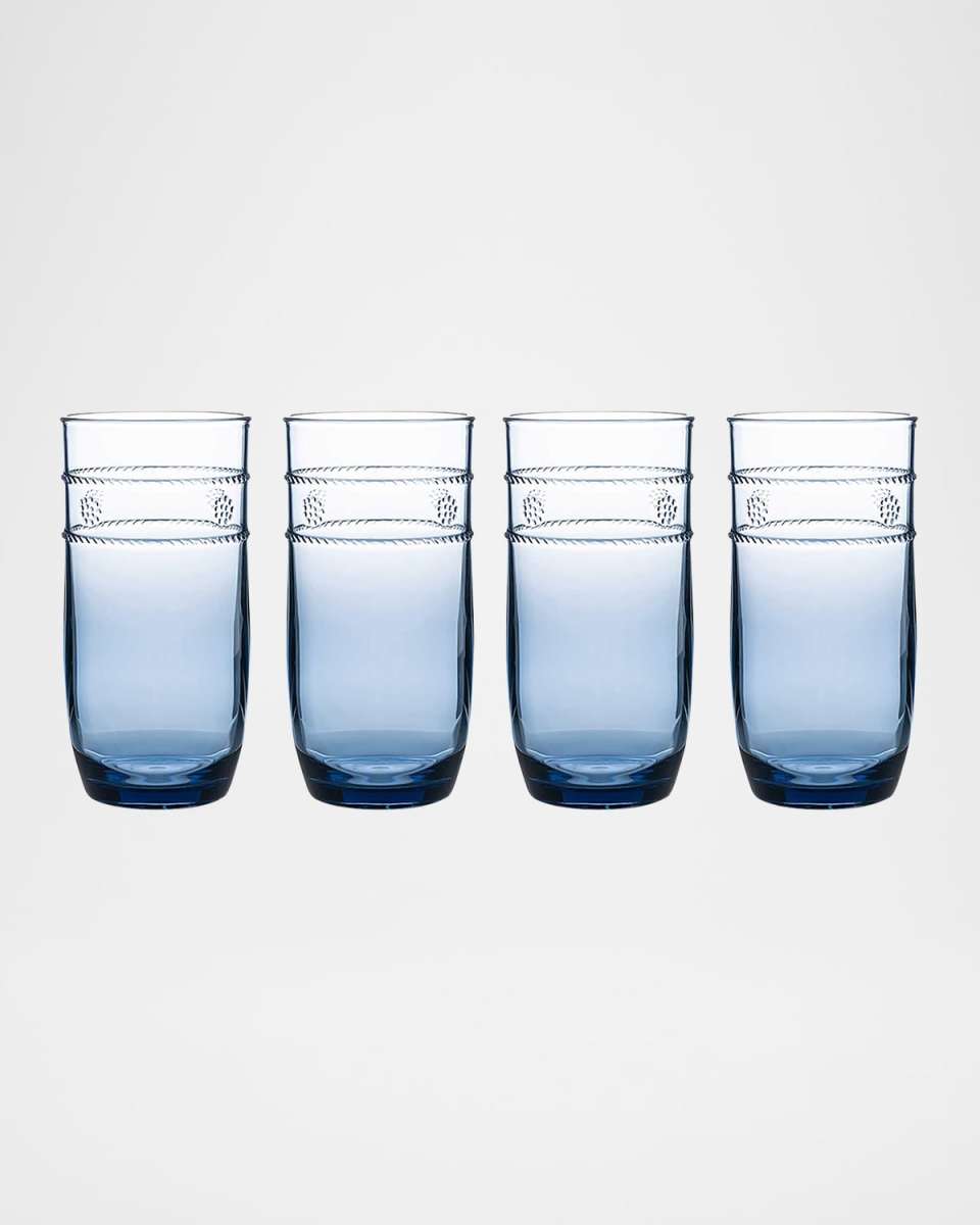 Isabella Acrylic Large Blue Tumblers, Set of 4