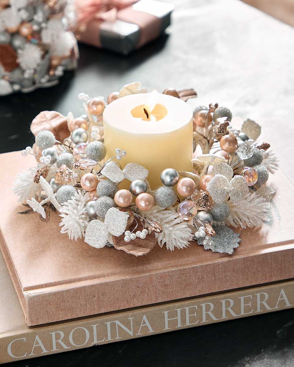 4" Sweet Sparkle Candle Ring Christmas Wreath