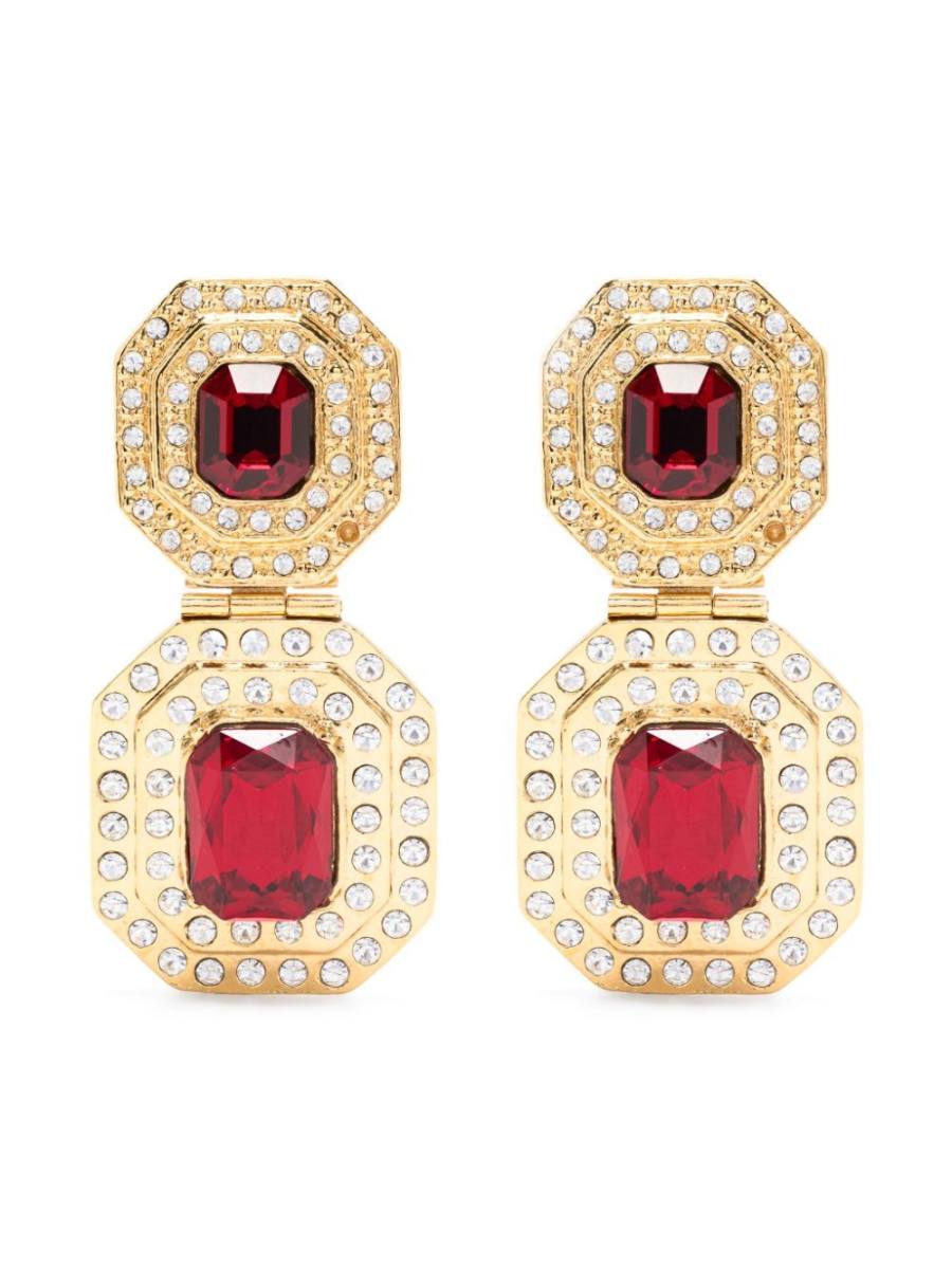 crystal-embellished earrings
