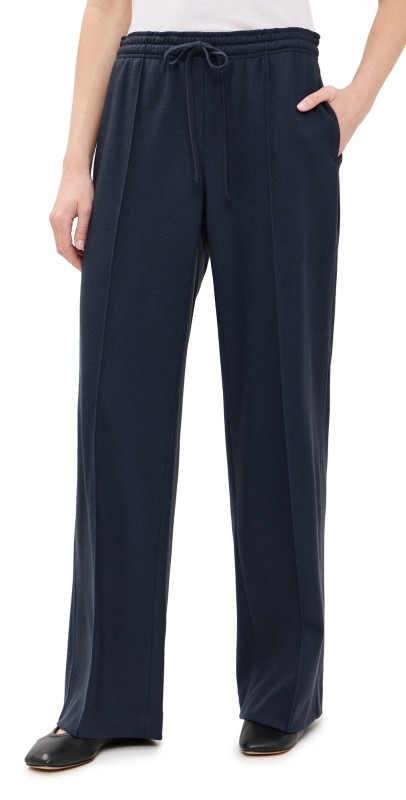 Vince Mid Rise Drawstring Pull On Pants Black