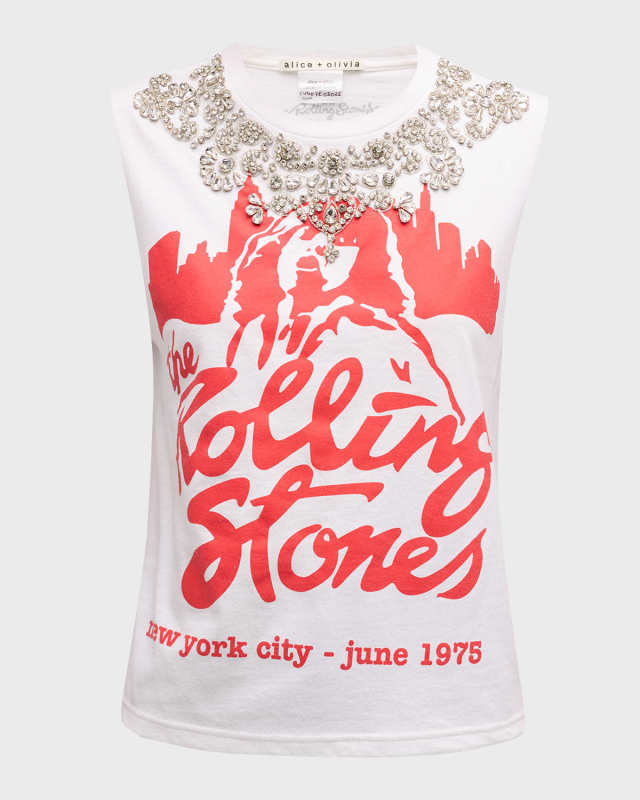 Micah Embellished Graphic Muscle Tank