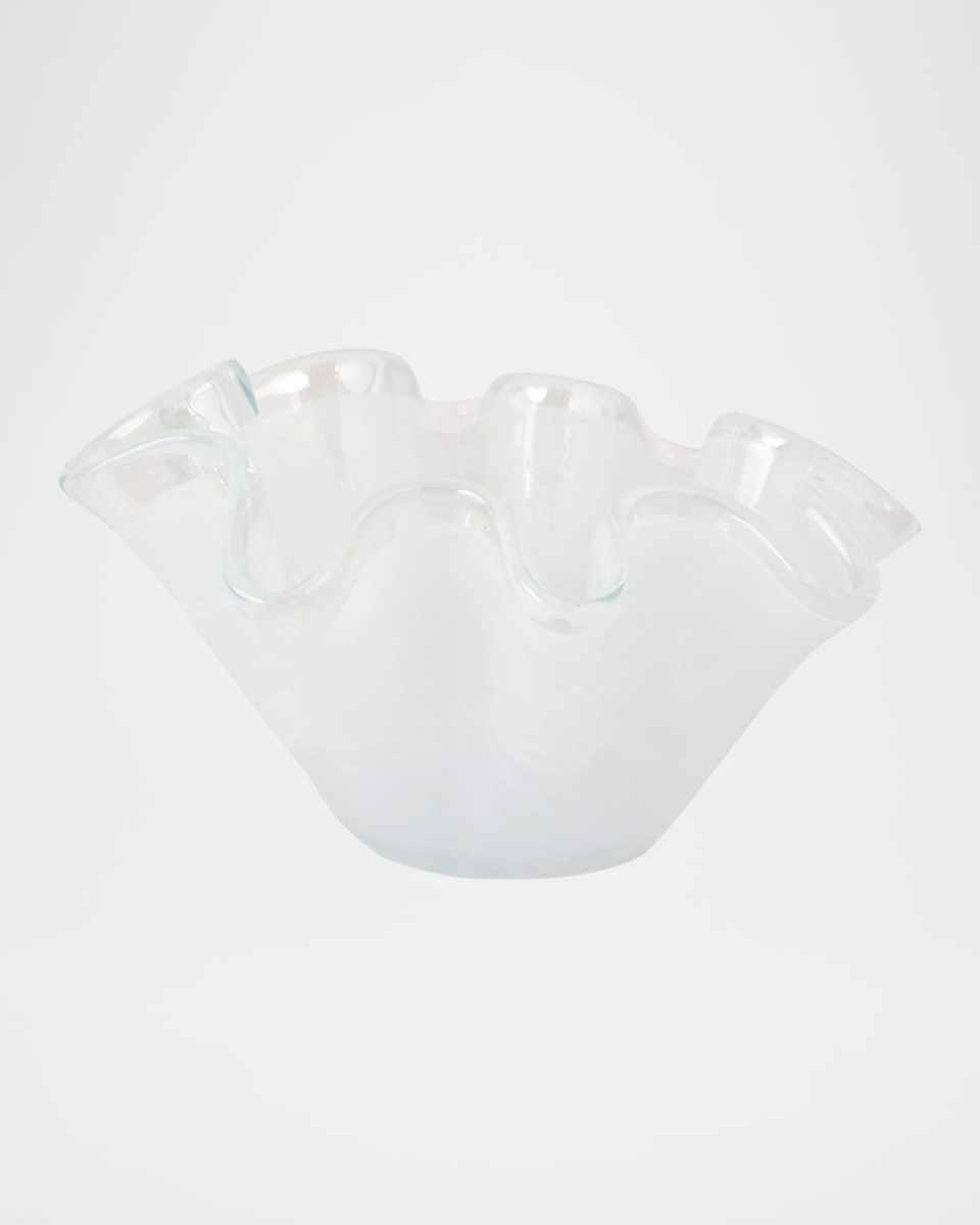 Onda Glass Petite Ruffled Bowl