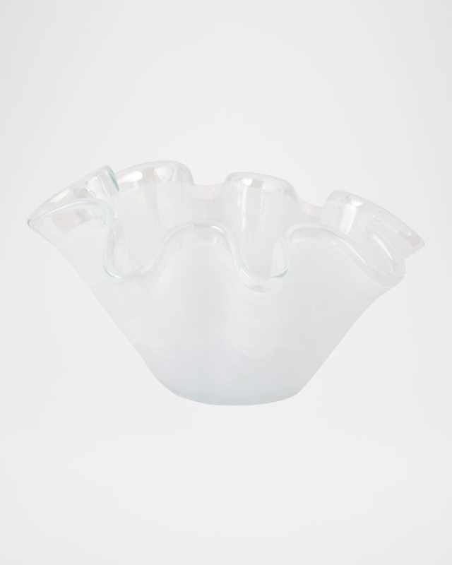 Onda Glass Petite Ruffled Bowl