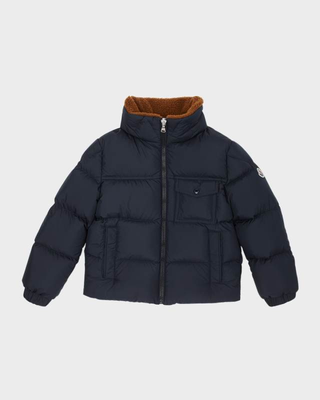 Boy's Cayden Faux Fur Trim Jacket, Size 8-