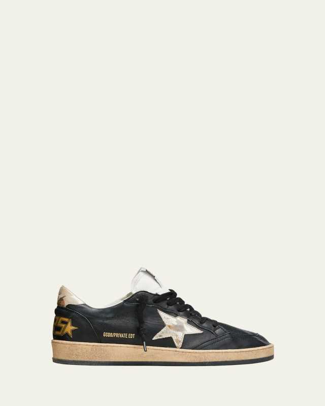 Ballstar Mixed Leather Low-Top Sneakers