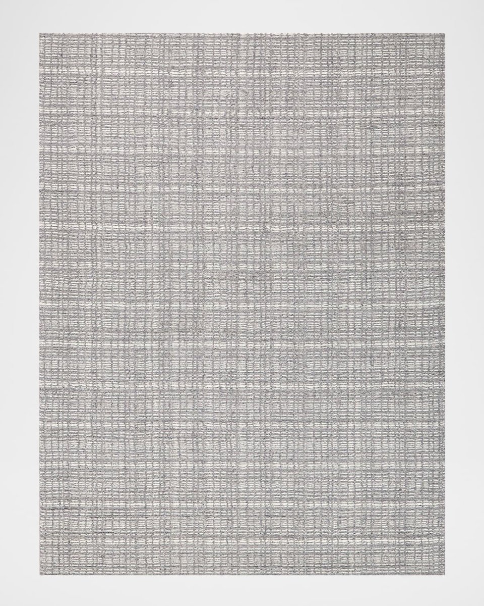 Alpine Hand-Loomed Gray & Ivory Rug, 12' x 15'