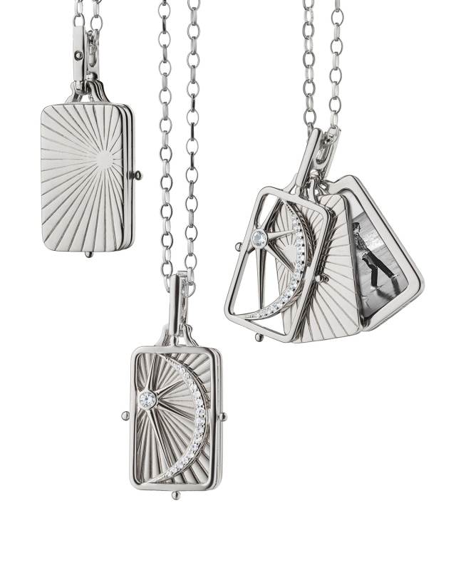 Sun Moon & Stars Gate Locket Necklace