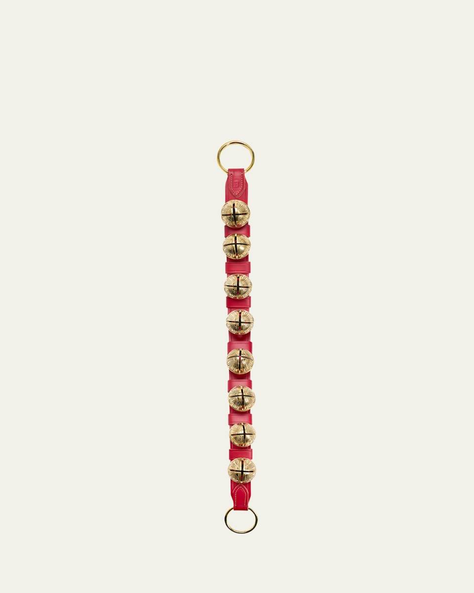 Bell Leather Christmas Decor Strap