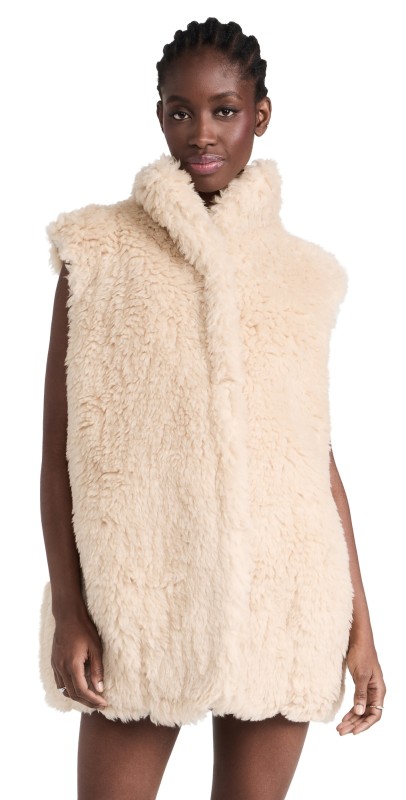 Conner Ives Fur Chubby Gilet Cream
