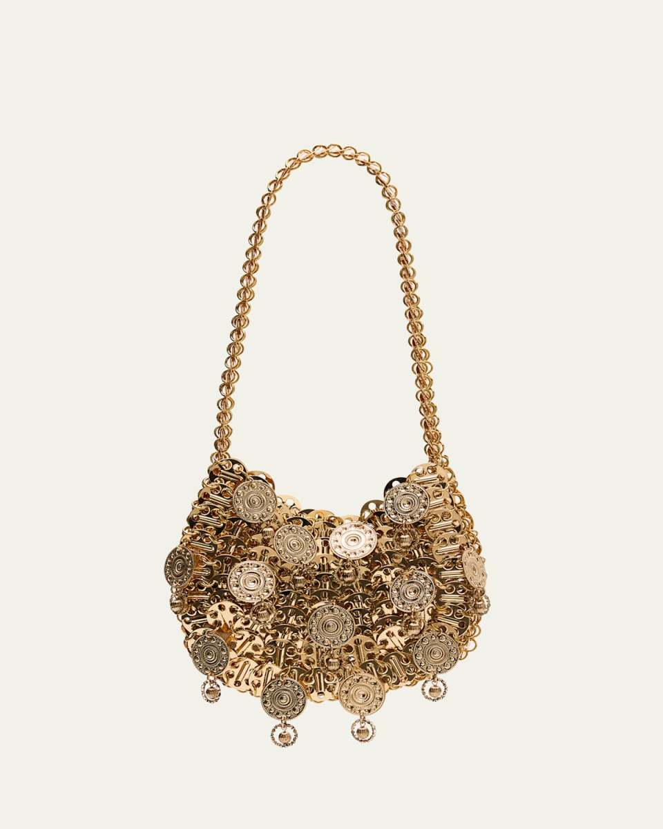 Metal Disc-Link Shoulder Bag