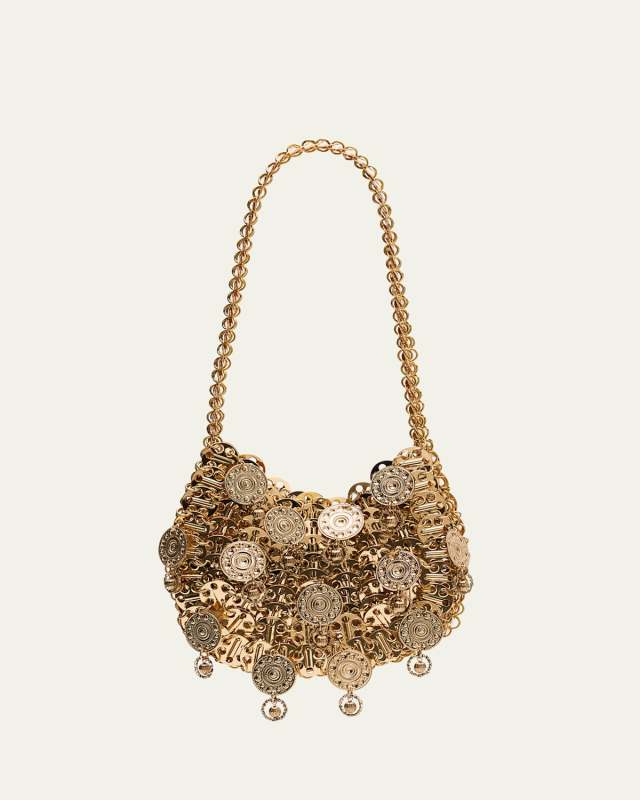 Metal Disc-Link Shoulder Bag