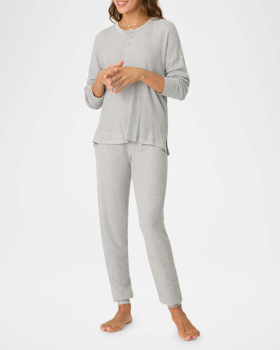 Ski Jammie Waffle-Knit Jogger Pajama Set
