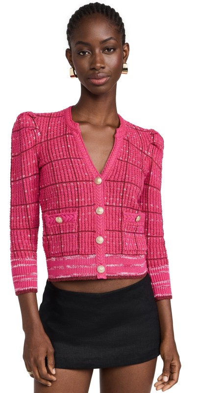L'AGENCE Jenni Cardigan Pink Multi