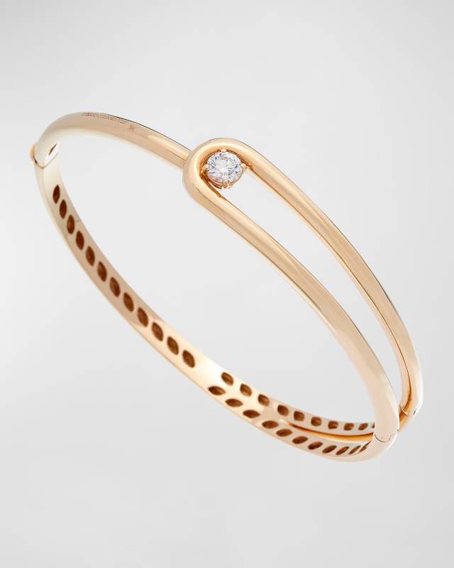 18K Yellow Gold Bracelet with Single Diamond