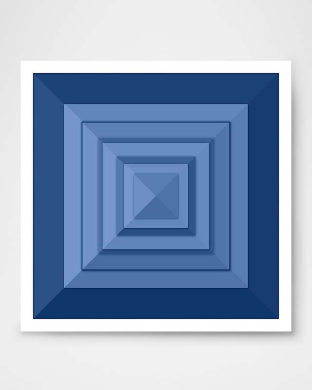 "Ombre Layers" Framed Giclee