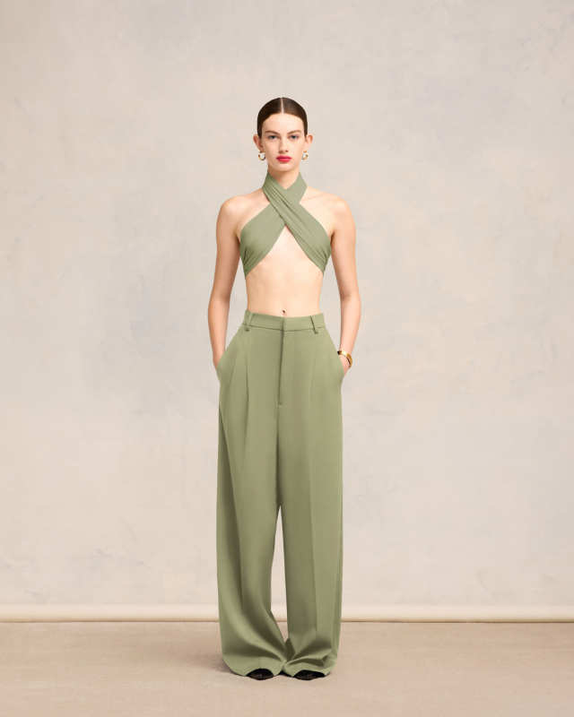 AMI DRAPED TOP BRA