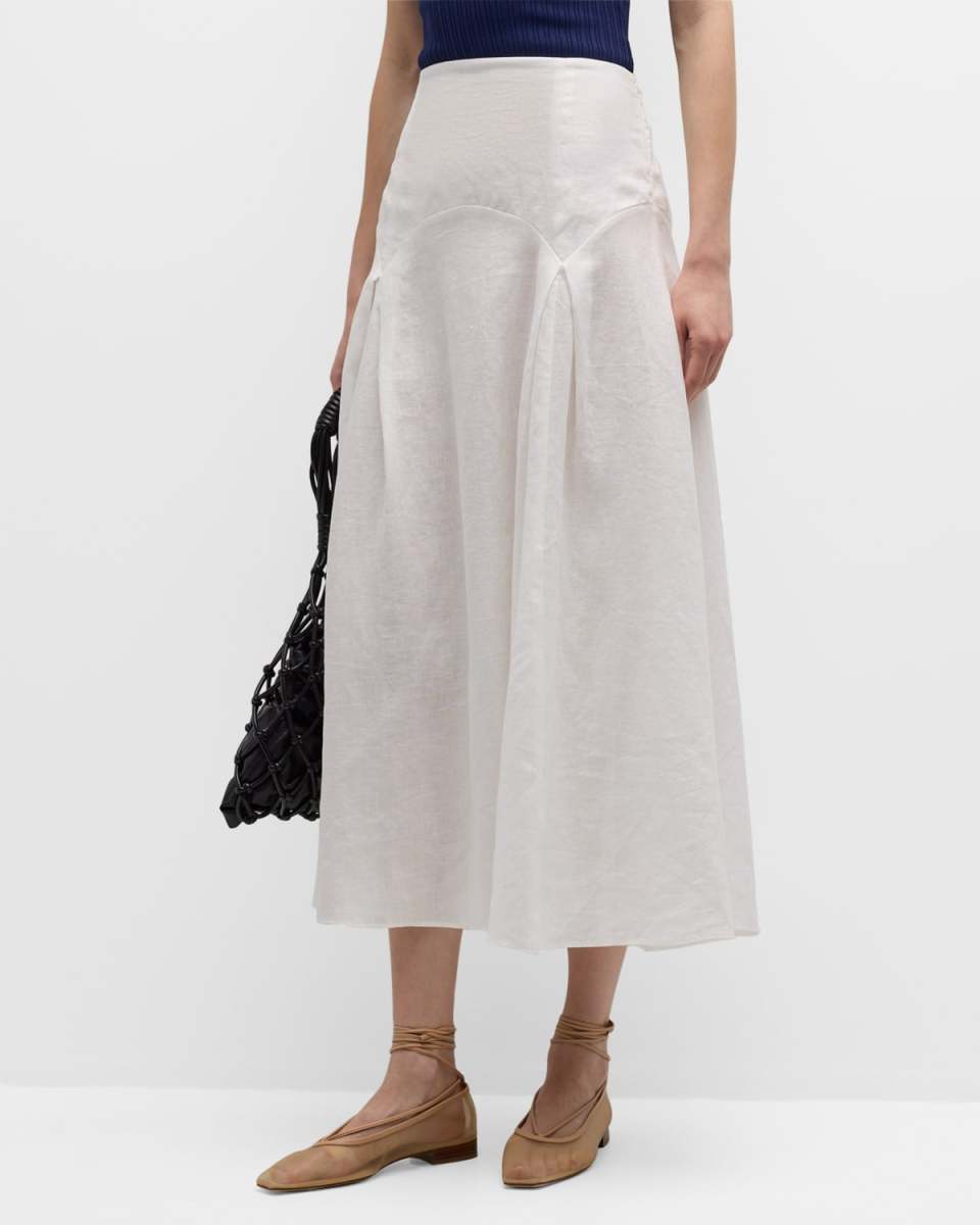 The Gael Linen Midi Skirt