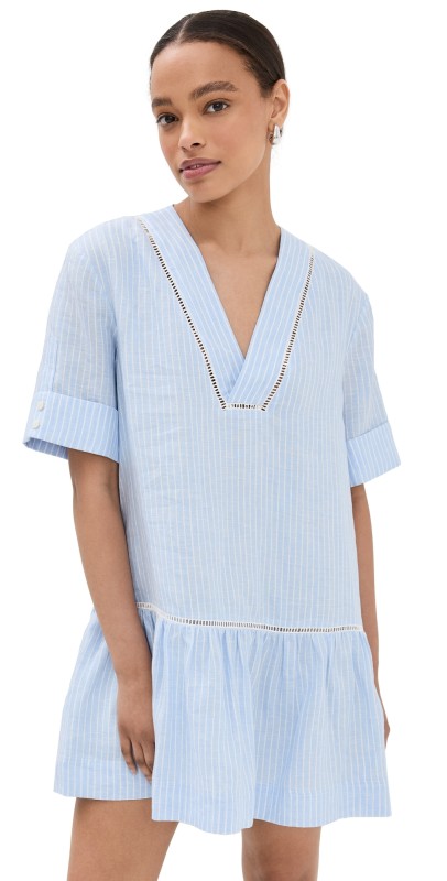 SIMKHAI Jori Dress French Blue Stripe