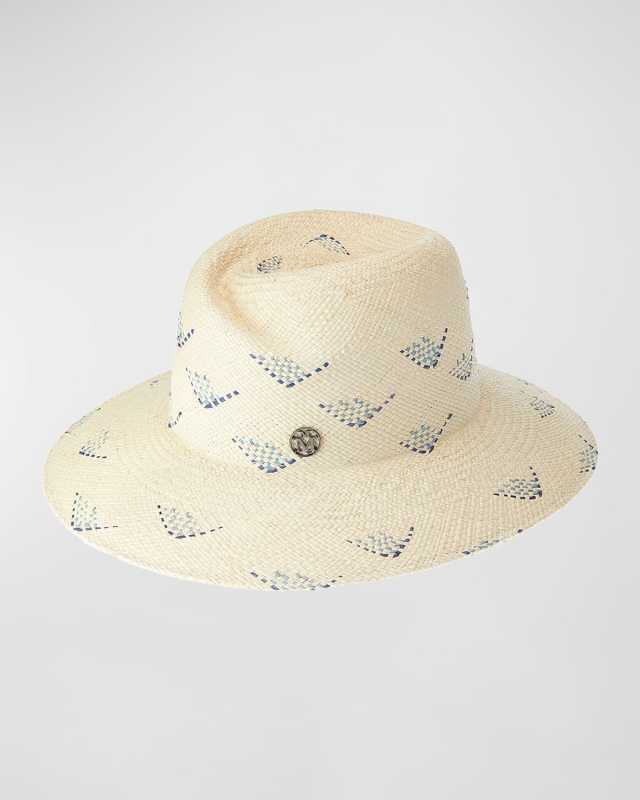 Virginie Woven Floral Brisa Straw Fedo